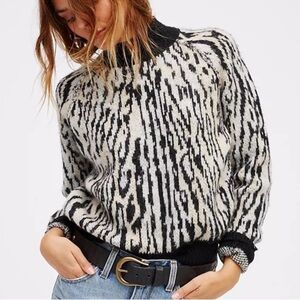 Free People Leave Me Wild Tiger Zebra
Animal Print Sweater